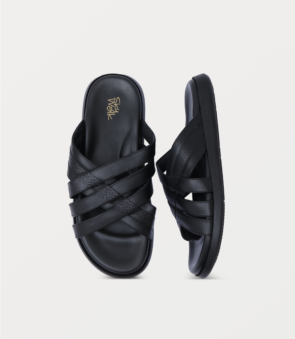 Men Slipper-BLACK