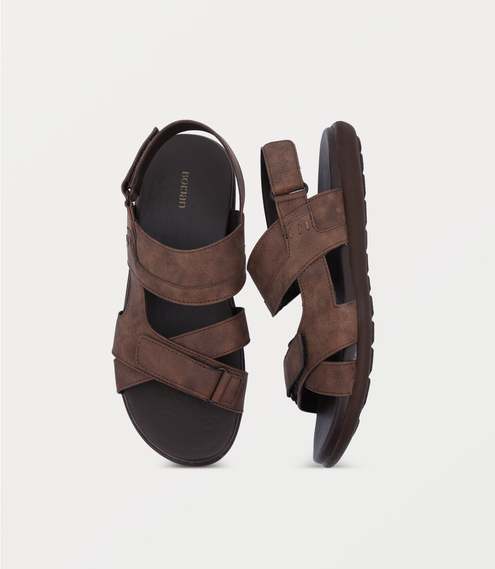 Men Sandal-BROWN