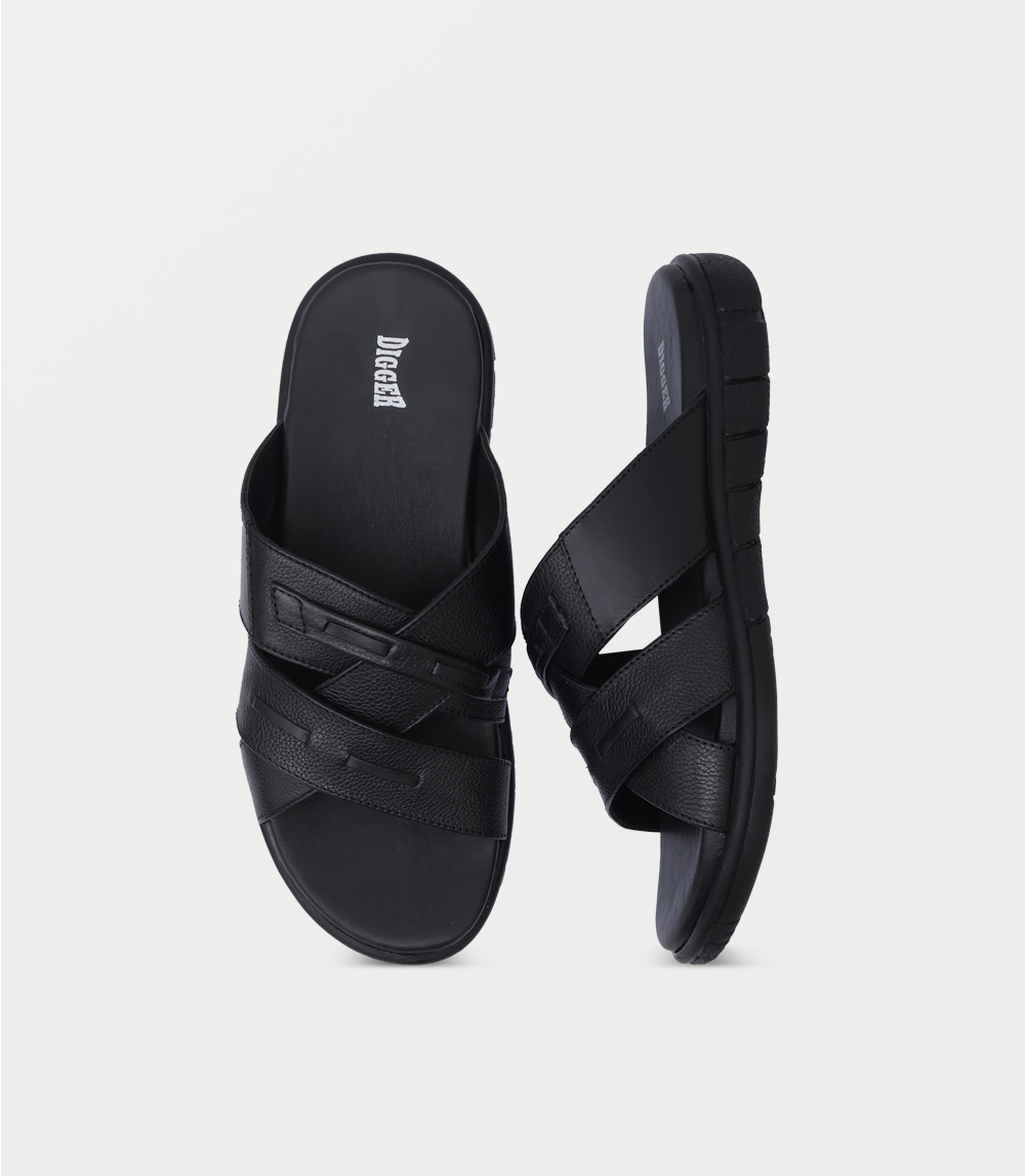 Men Slipper-BLACK