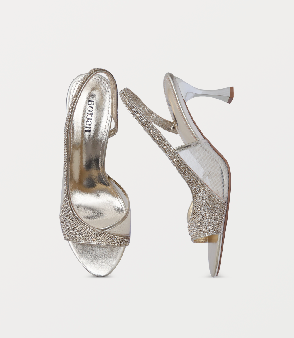 Women Sandal Heels-GOLD