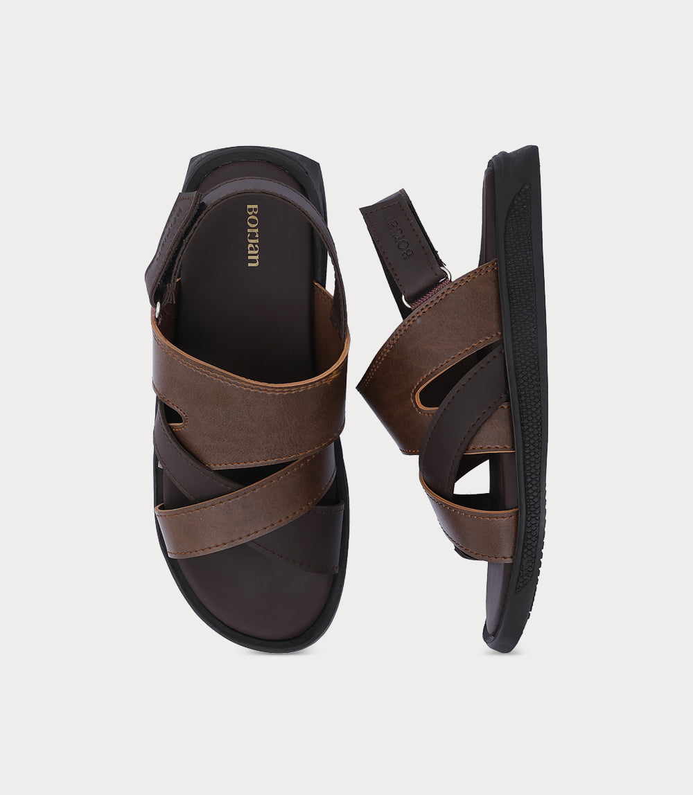 Men Sandal-BROWN