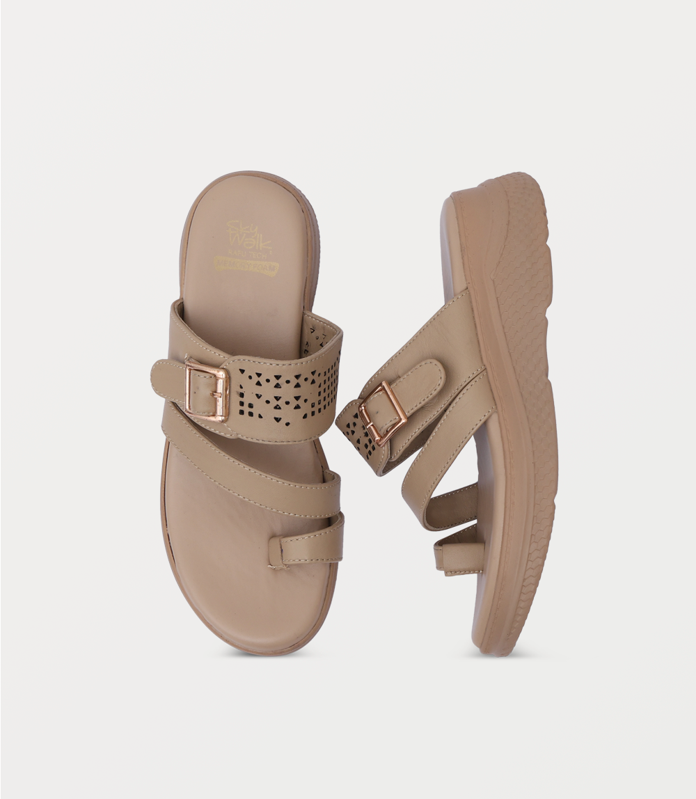 Women Comfort Chappal-BEIGE