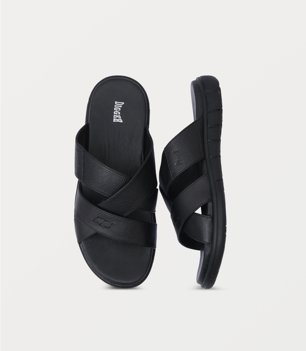 Men Slipper-BLACK