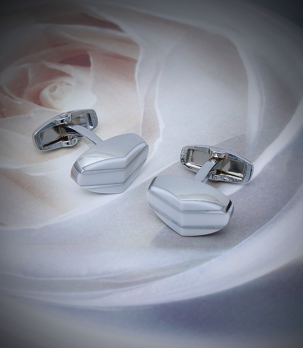 Men Cufflinks-WHITE