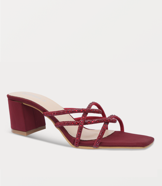 Women Slipper Heels-MAROON