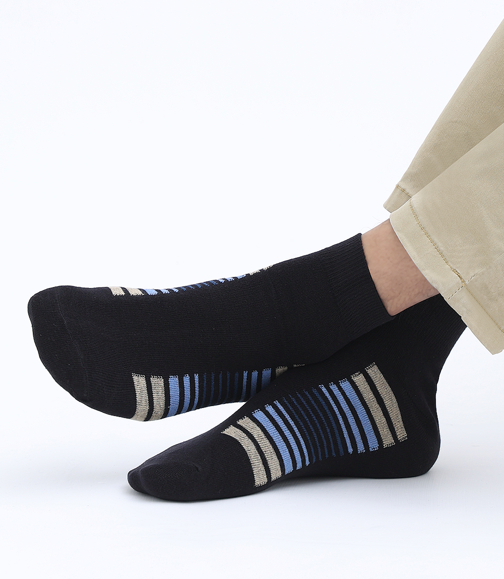 Men Socks-BLK/MULTY