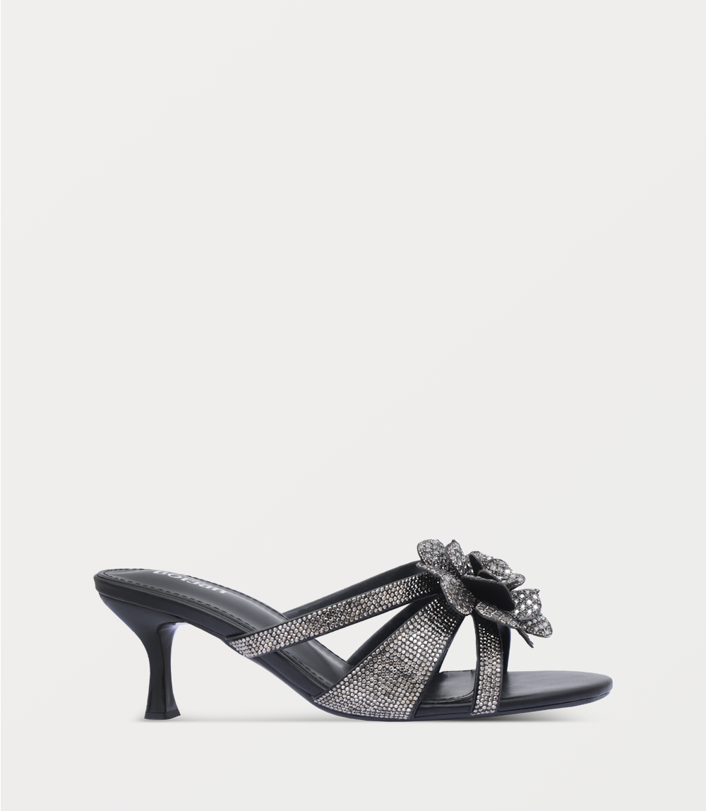 Women Slipper Heel-BLACK