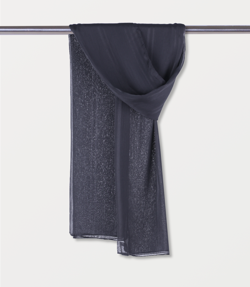 Women Scarf-CARBON BLK