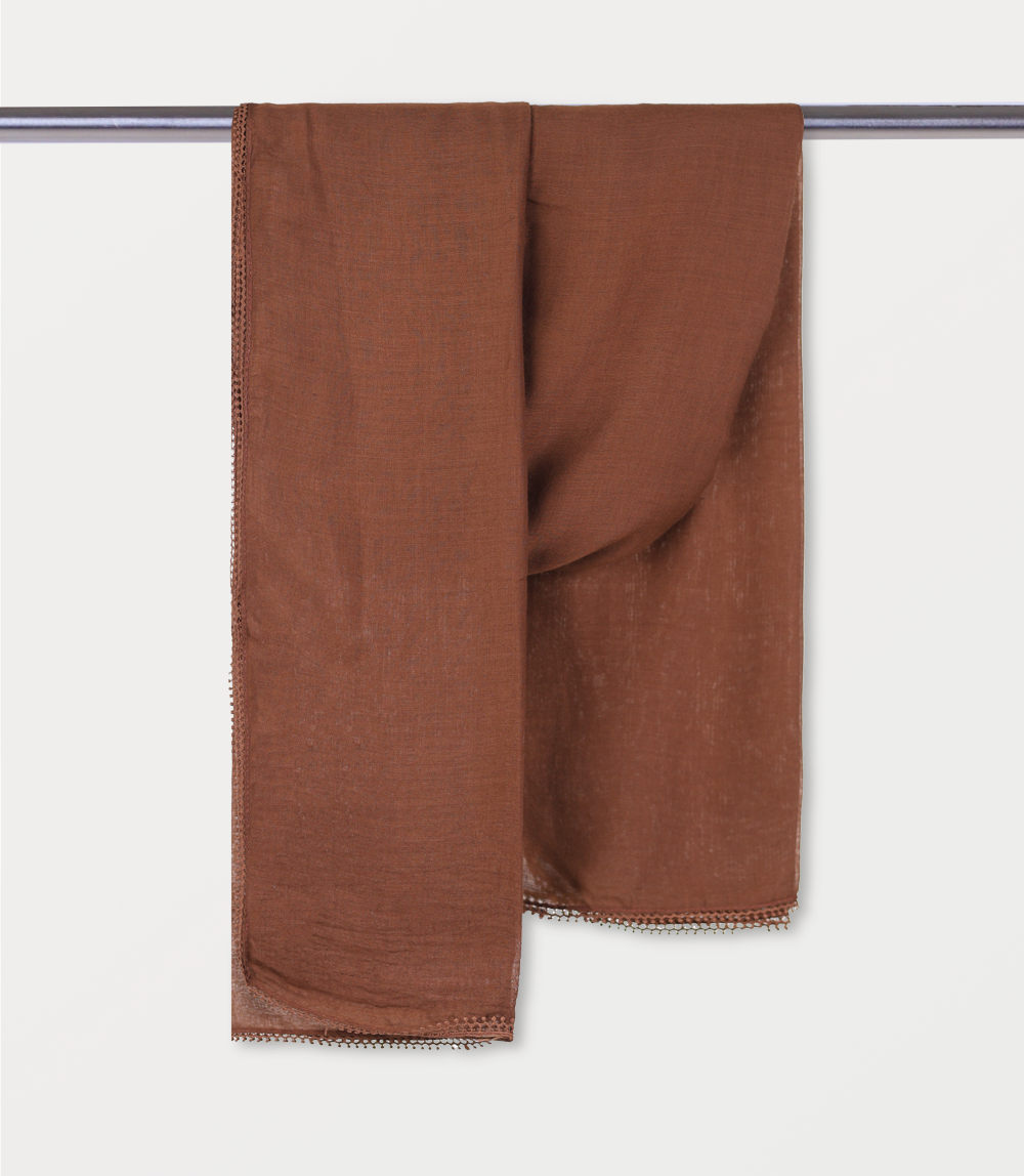Women Scarf-DARK BROWN