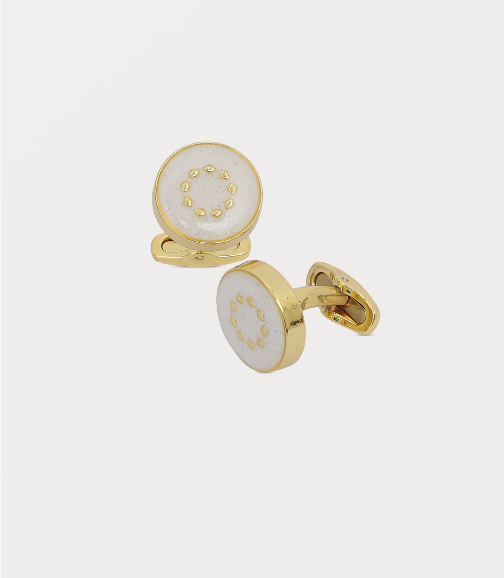 Men Cufflinks-WHITE
