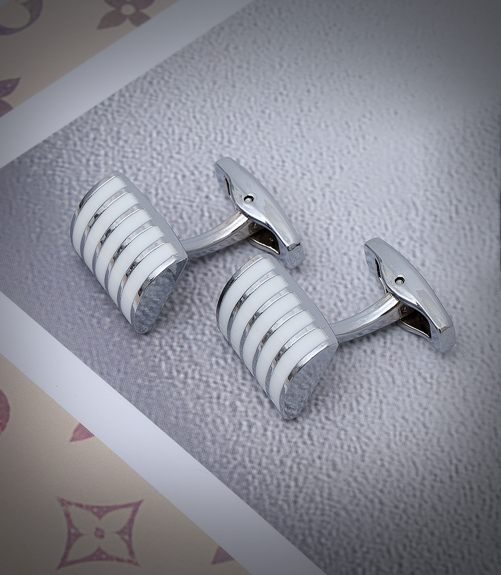 Men Cufflinks-WHITE