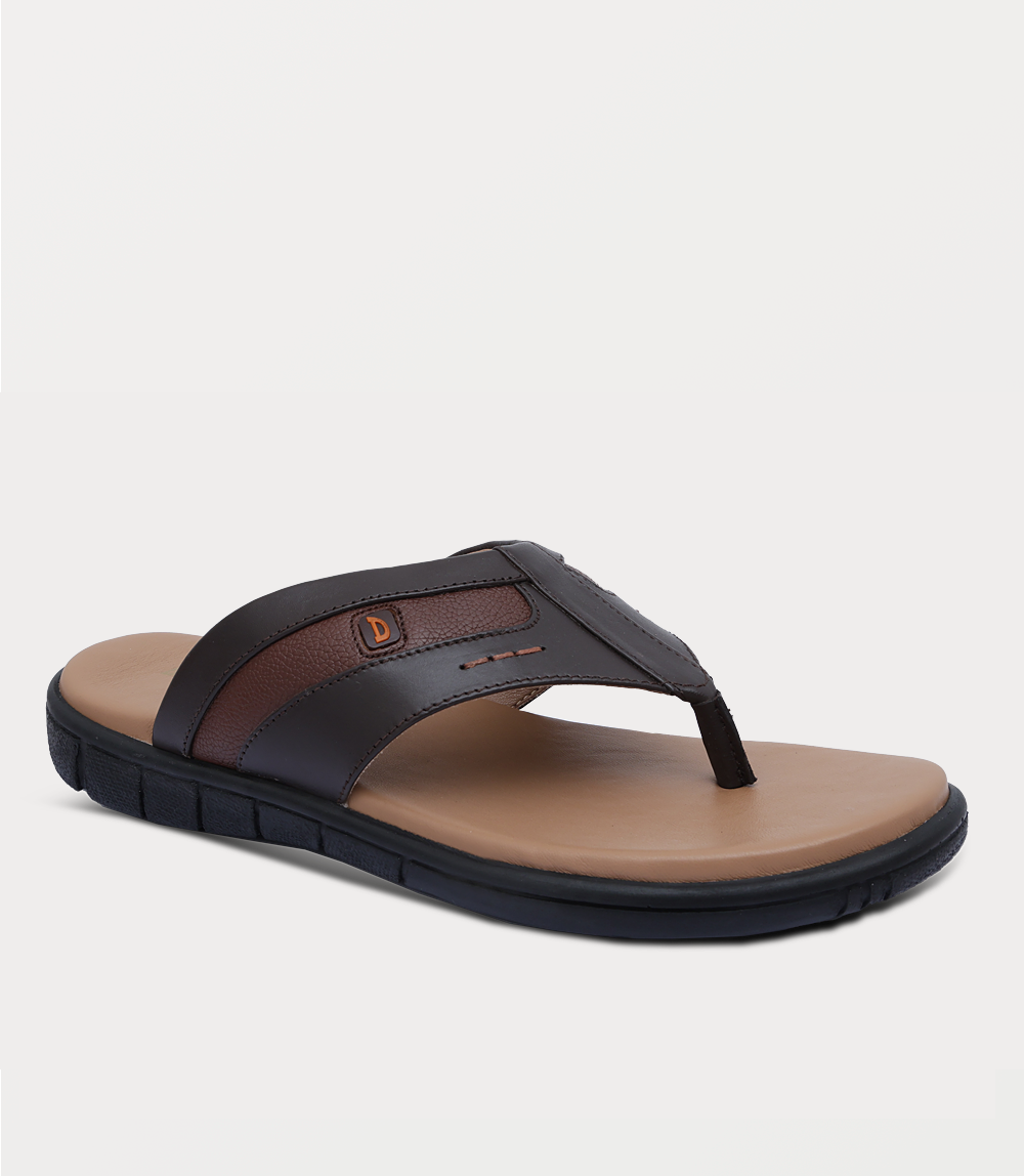 Men Chappal-BROWN