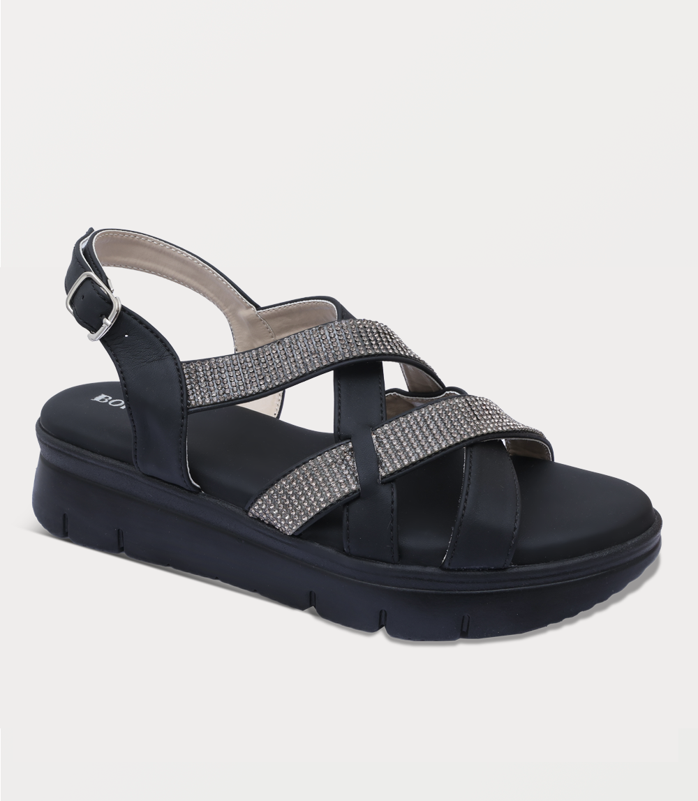 Women Comfort Sandal-BLACK