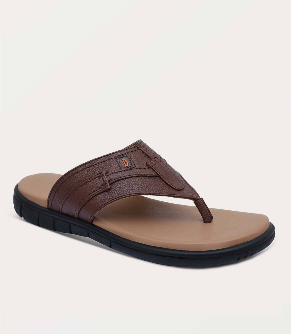 Men Chappal-BROWN