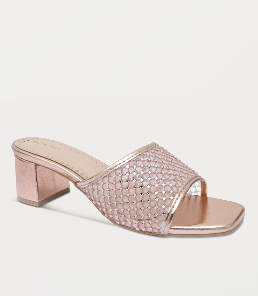 Women Slipper Heels-CHAMPAGNE