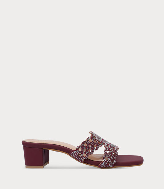 Women Slipper Heels-MAROON