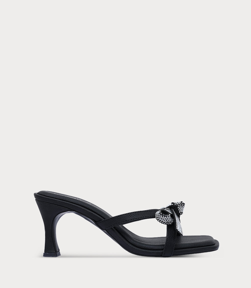Women Slipper Heels-BLACK