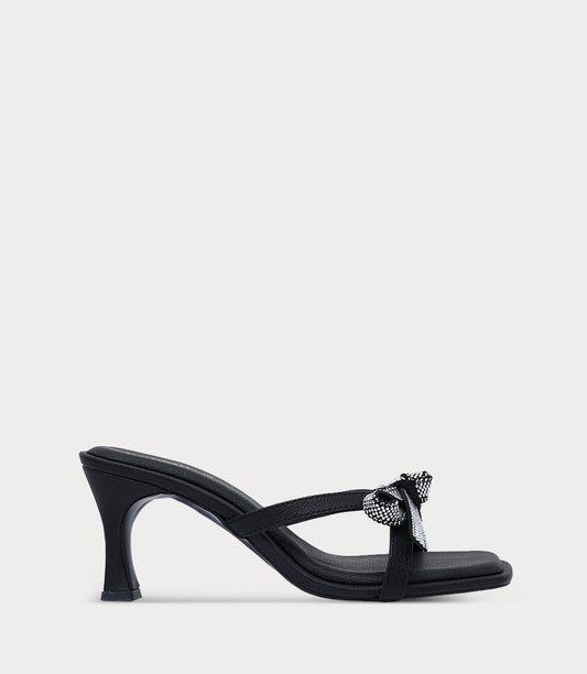 Women Slipper Heels-BLACK