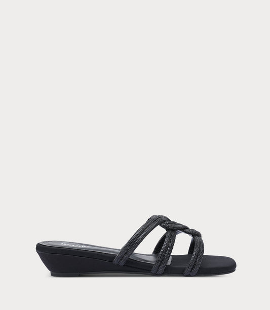 Women Slipper Heels-BLACK