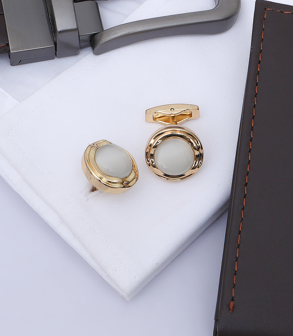 Men Cufflinks-WHITE