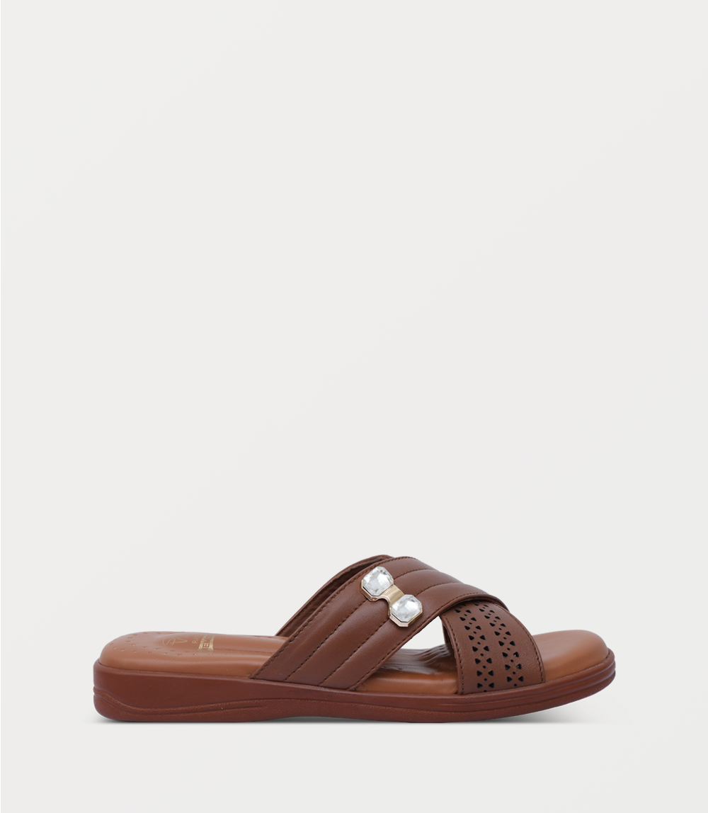 Women Comfort Slipper-TAN