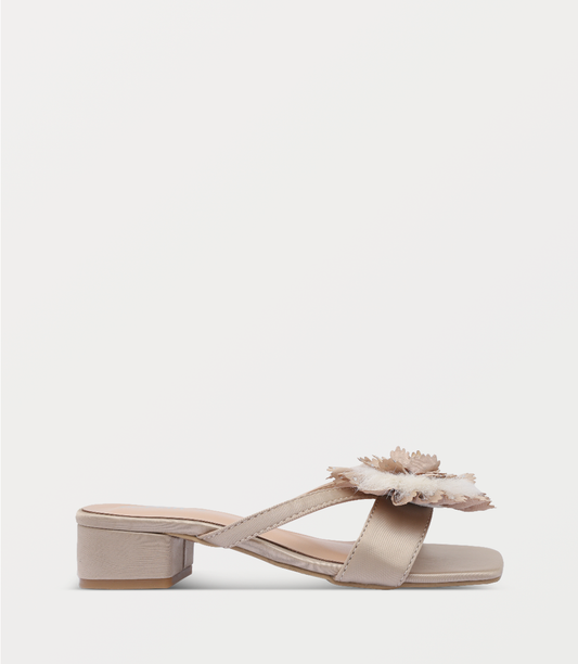 Women Slipper Heels-BEIGE