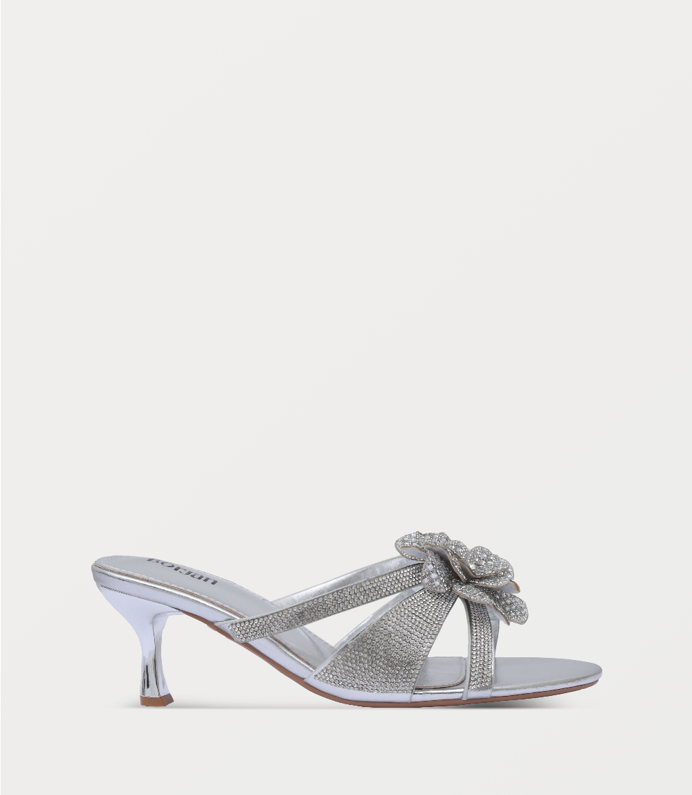 Women Slipper Heel-SILVER
