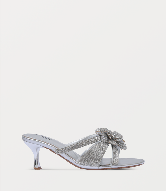 Women Slipper Heel-SILVER