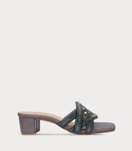 Women Slipper Heel-BOTTLEGREEN