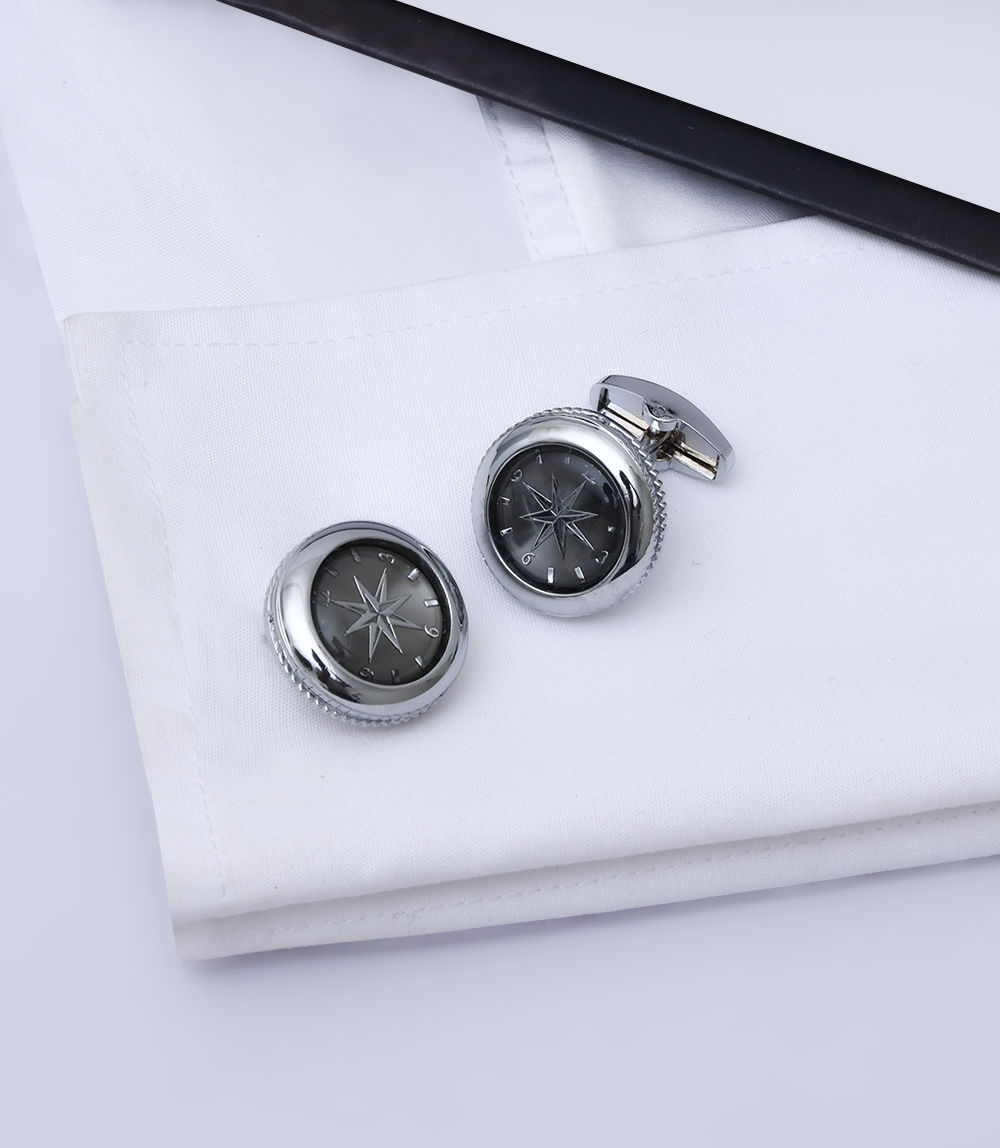 Men Cufflinks-GUN METAL