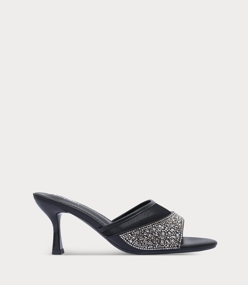 Women Slipper Heel-BLACK
