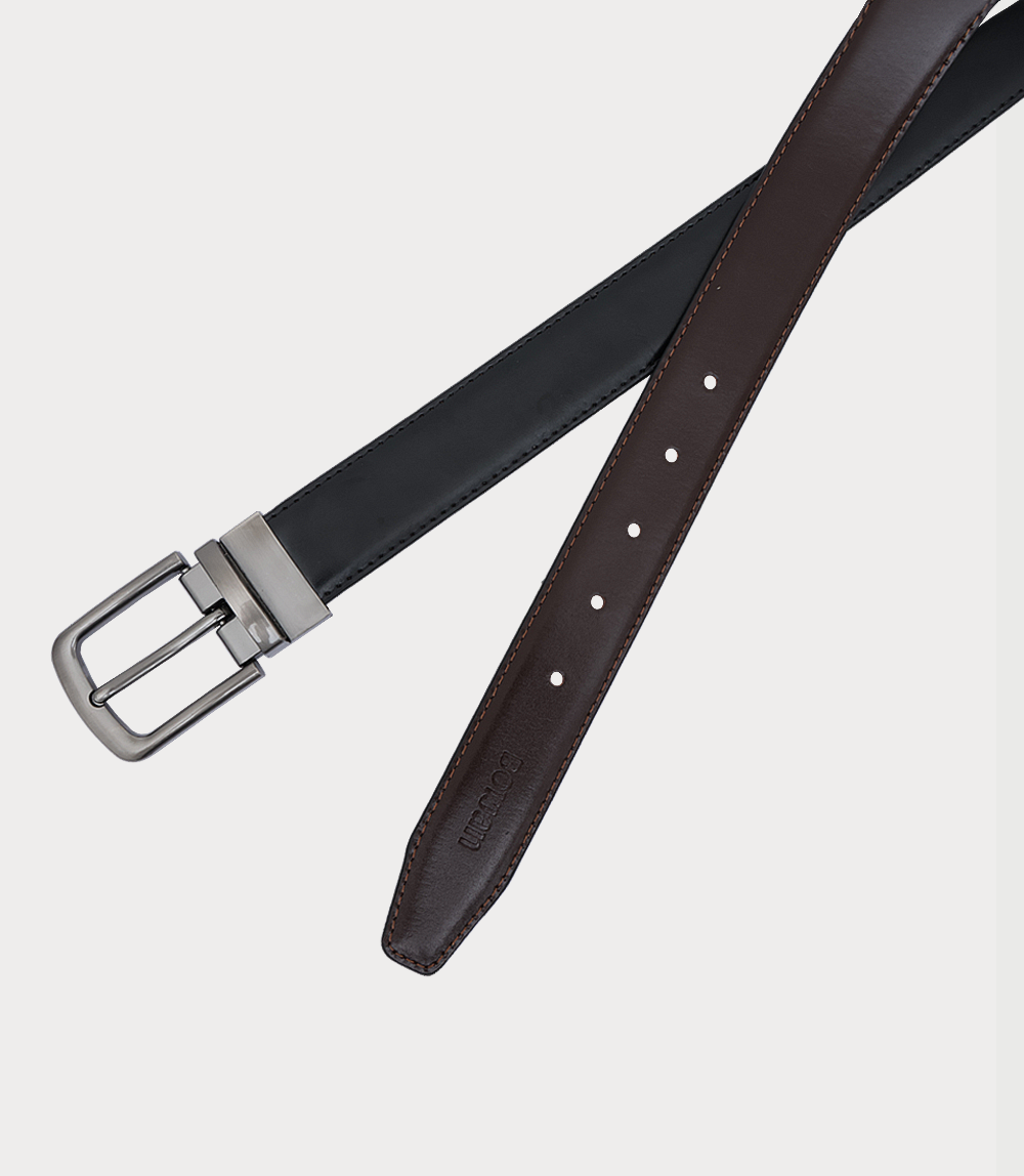 Men Belt-BLK/BROWN