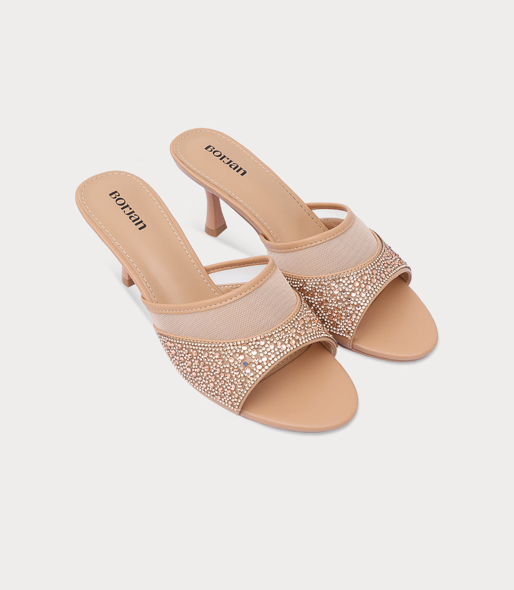 Women Slipper Heel-NUDE