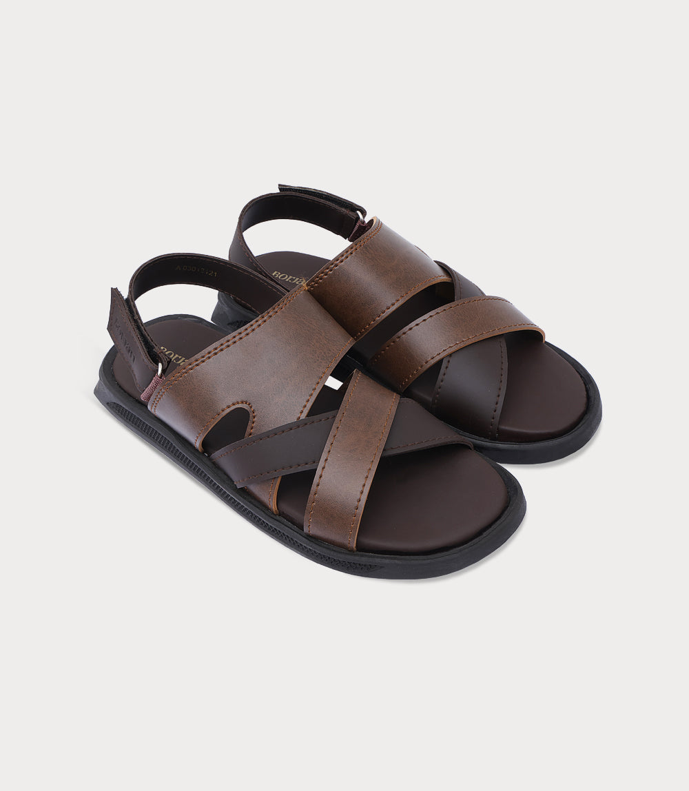 Men Sandal-BROWN