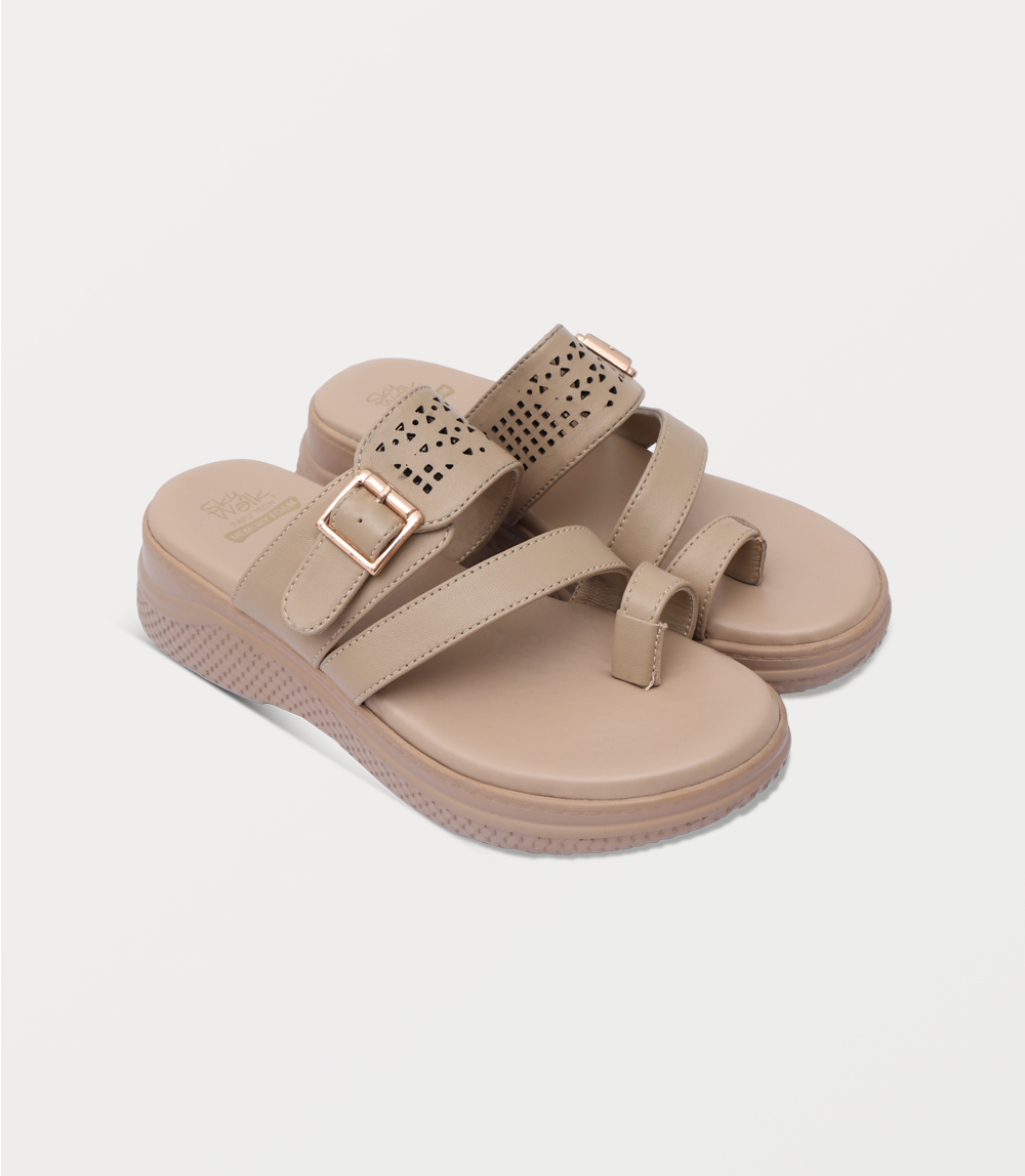 Women Comfort Chappal-BEIGE