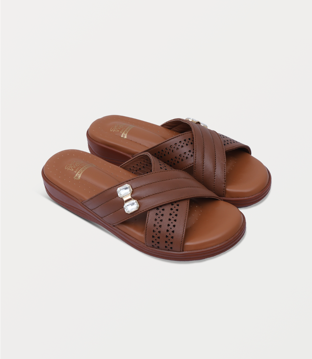 Women Comfort Slipper-TAN
