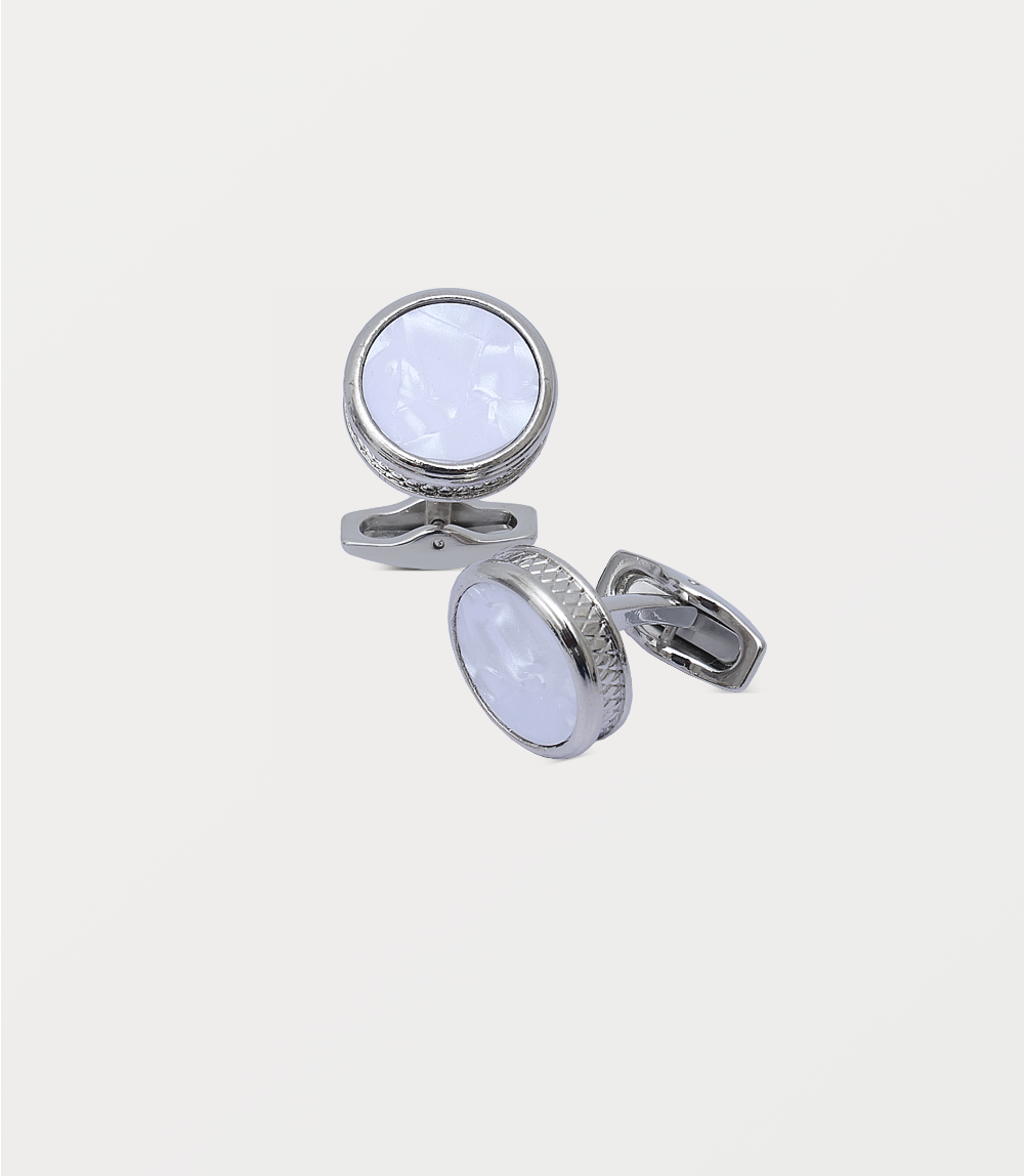 Men Cufflinks-WHITE