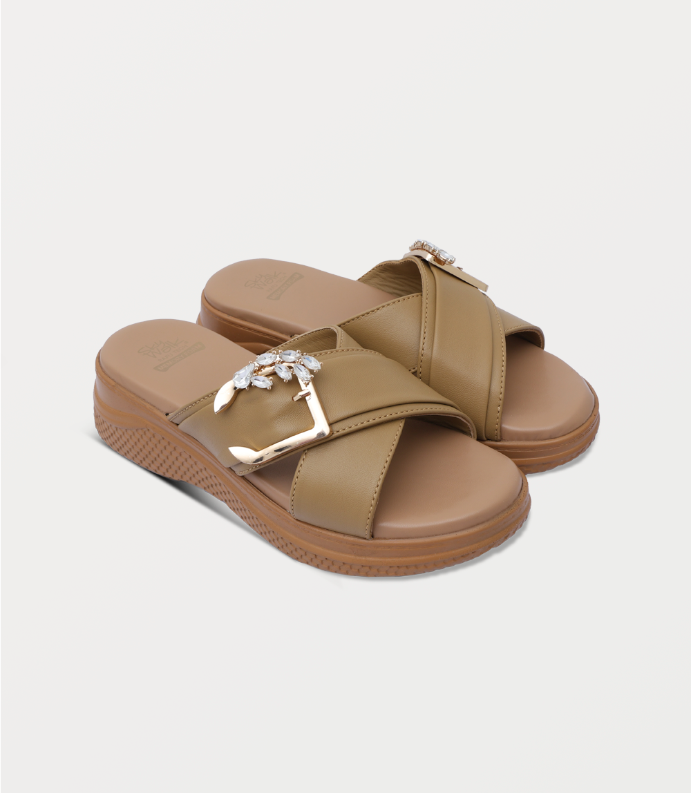 Women Comfort Slipper-MUSTARD