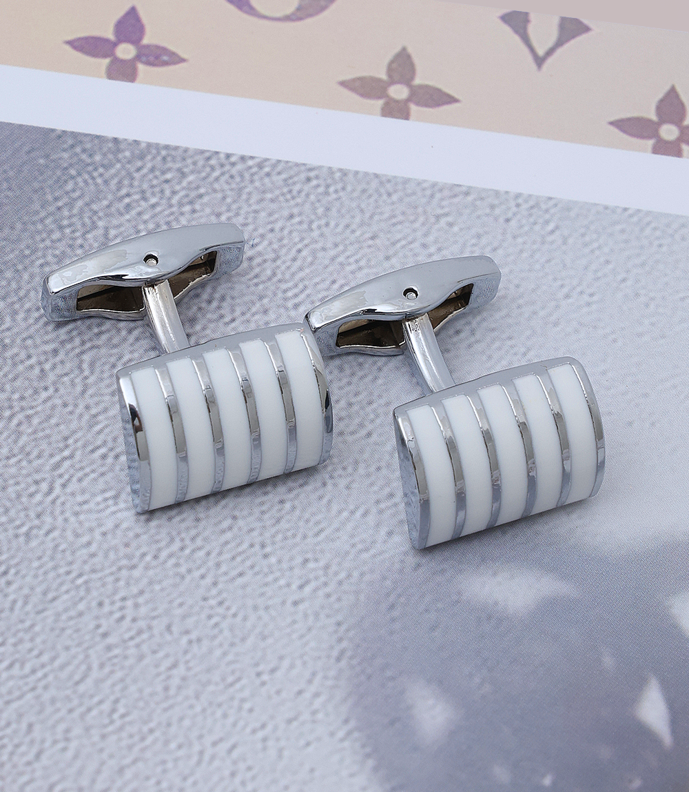 Men Cufflinks-WHITE