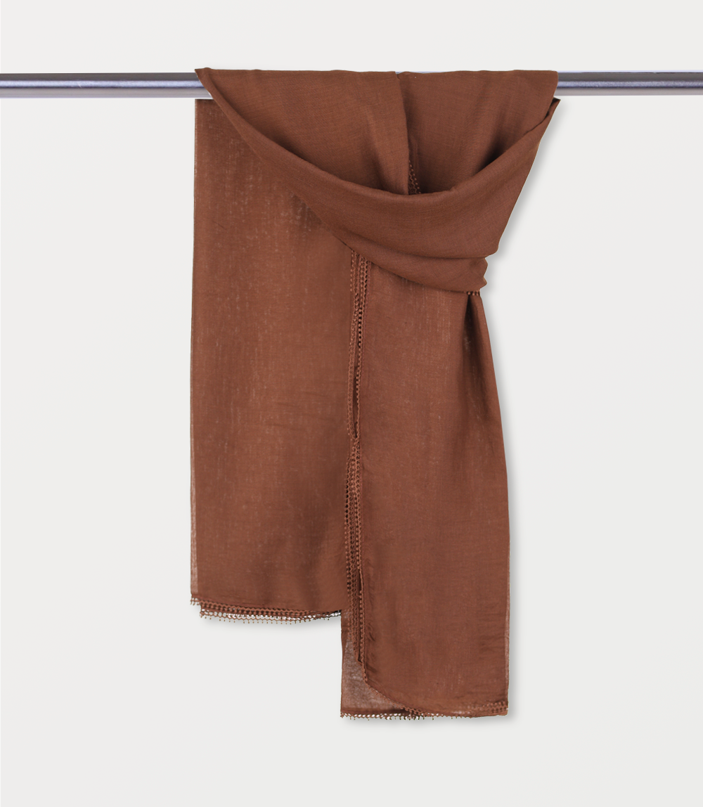 Women Scarf-DARK BROWN