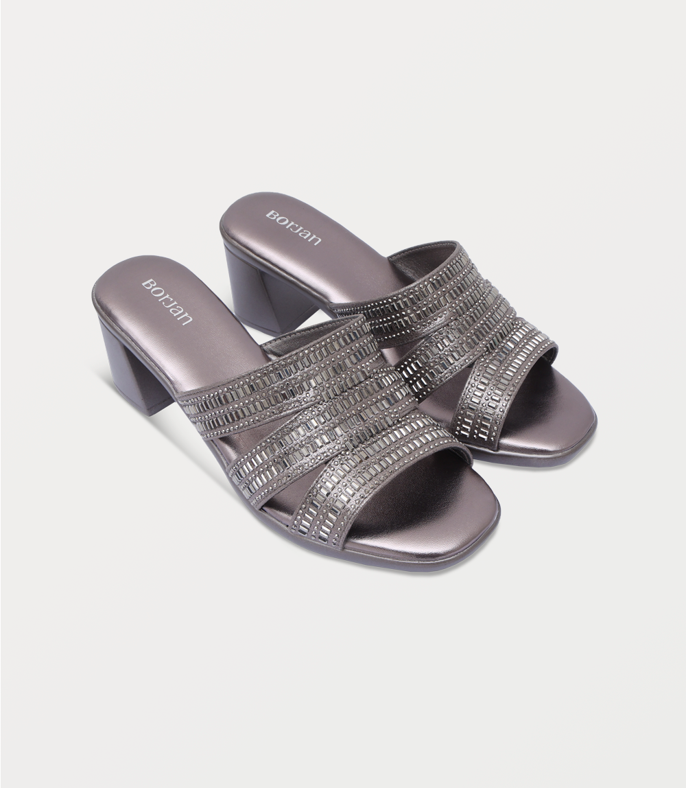 Women Slipper Heel-GUN