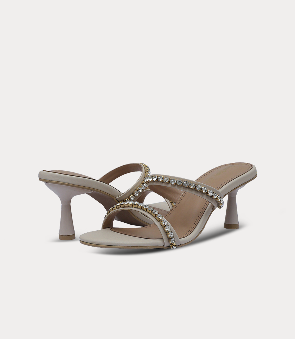 Women Slipper Heels-IVORY