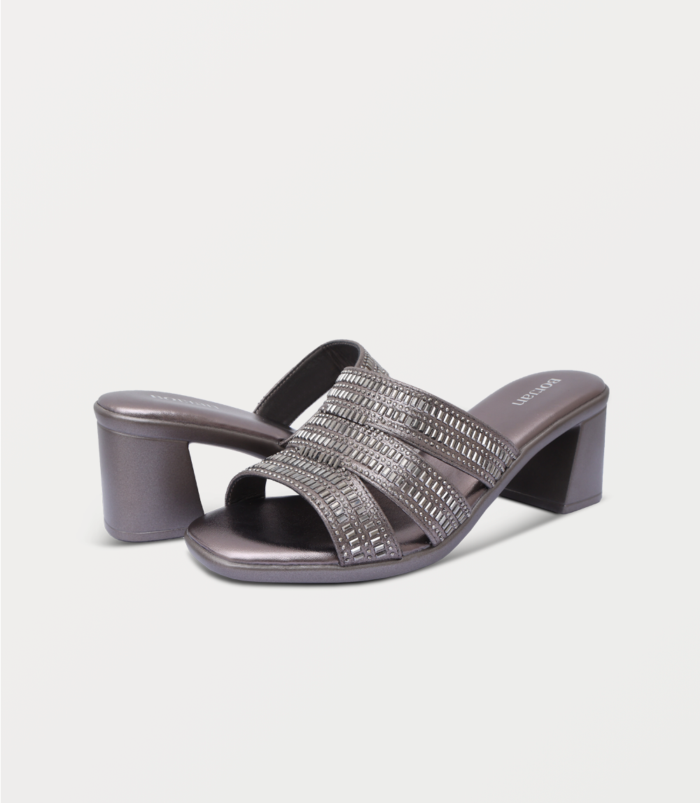 Women Slipper Heel-GUN