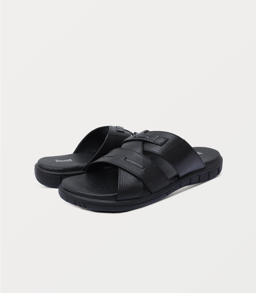 Men Slipper-BLACK