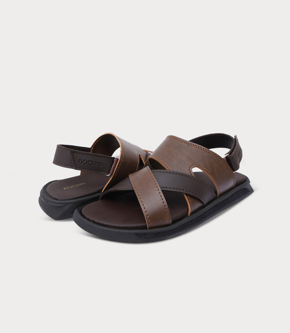 Men Sandal-BROWN