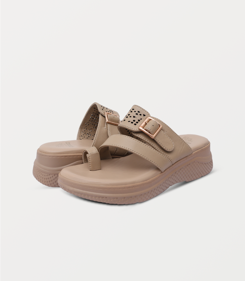 Women Comfort Chappal-BEIGE