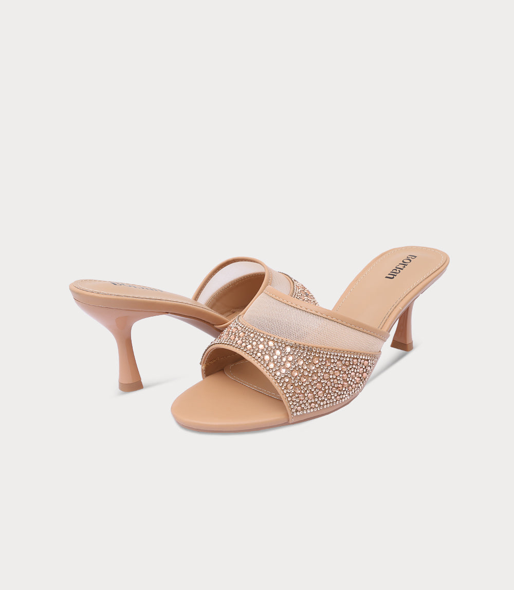 Women Slipper Heel-NUDE