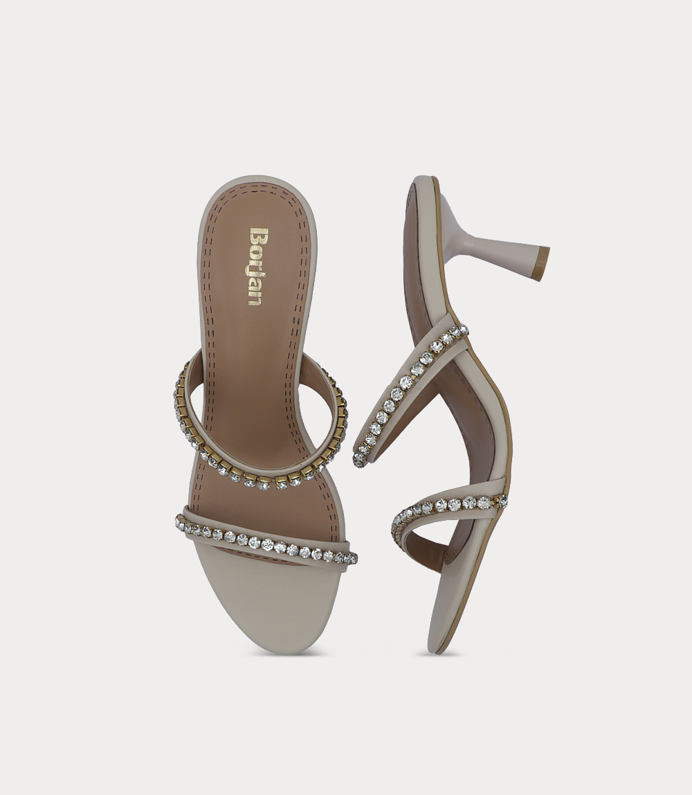 Women Slipper Heels-IVORY