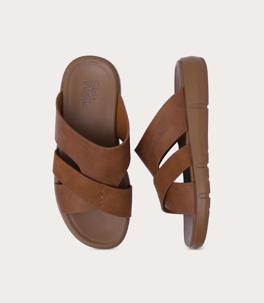 Men Slipper-BROWN