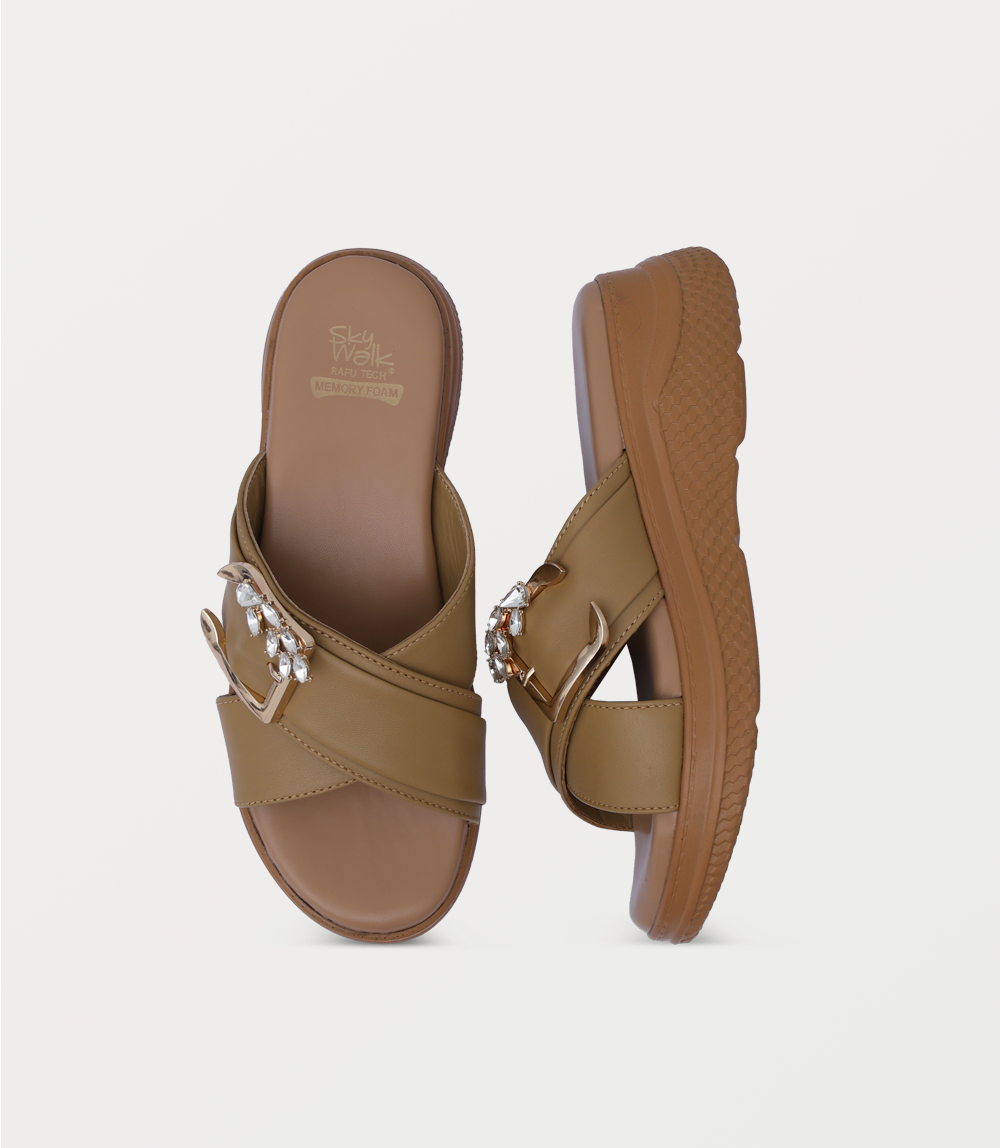 Women Comfort Slipper-MUSTARD